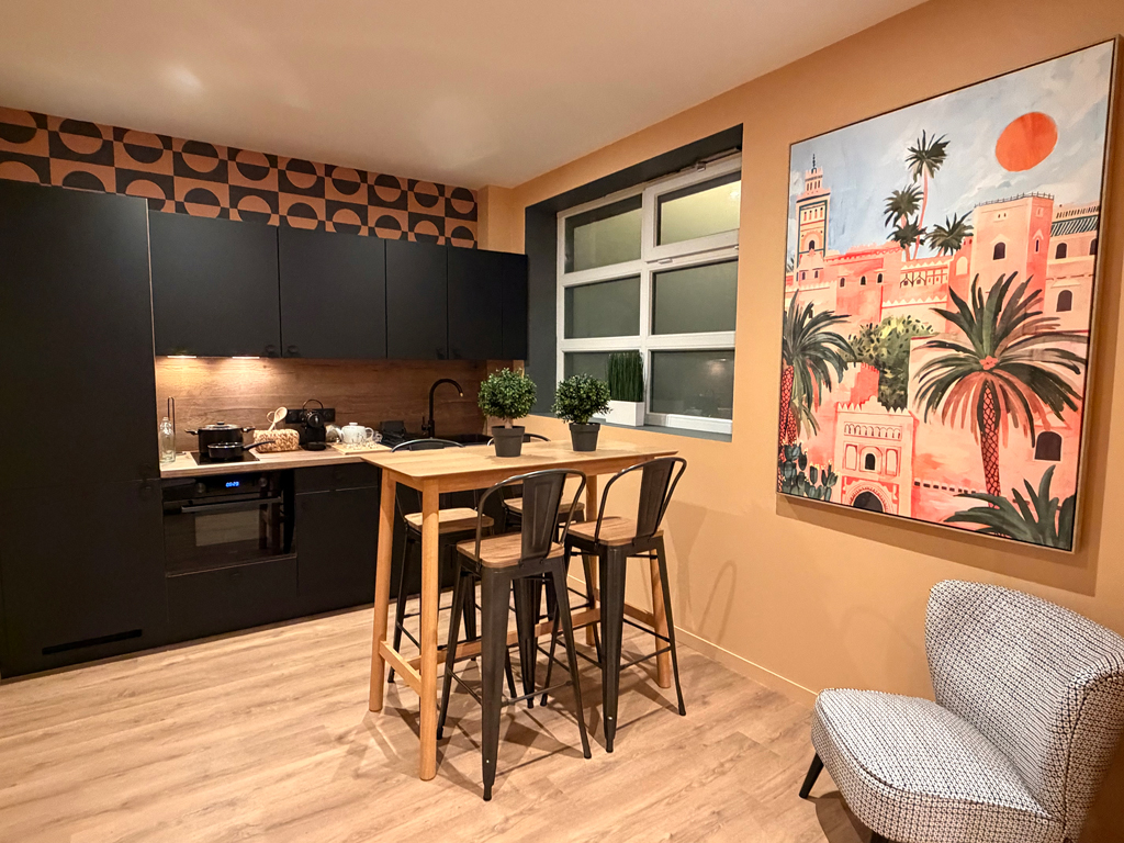 Cuisine studio appartement nouvel hôtel oyonnax
